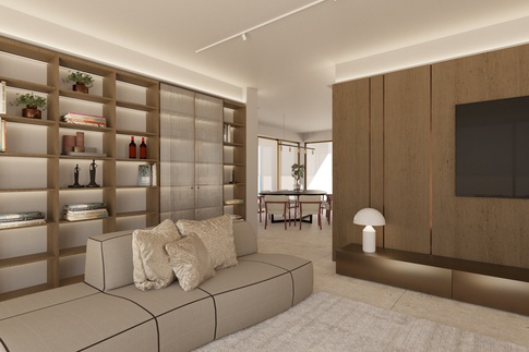 Soggiorno in stile contemporaneo di 45 di EmmePi Architettura