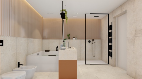 Bagno in stile soft industrial di 14 di MAMA design