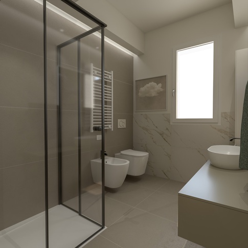 Bagno in stile contemporaneo di 6 di EasyRelooking srls