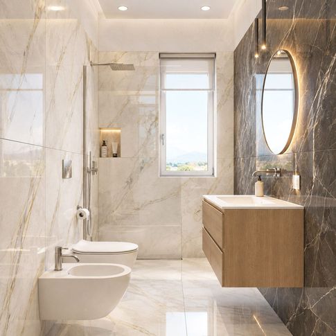 Bagno in stile contemporaneo di 4 di Arcangelo Primato Bagno in stile contemporaneo di 4 di Arcangelo Primato