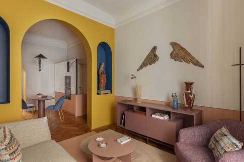 Soggiorno in stile maximalista di 12 di Rachele Biancalani Studio