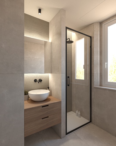 Bagno in stile moderno di 4 di doppiozero interior