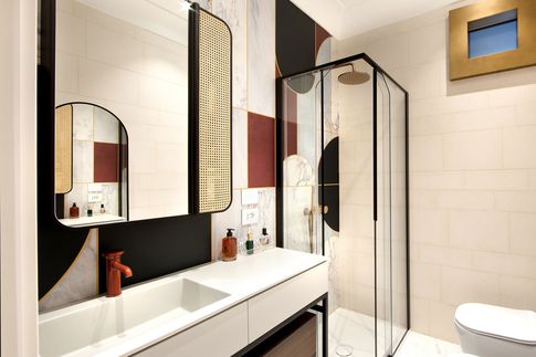 Bagno in stile contemporaneo di 6 di Studio VeneziaTre arch ass