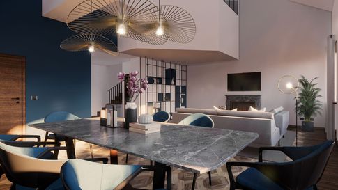 Soggiorno in stile contemporaneo di 48 di Studio LABventinove