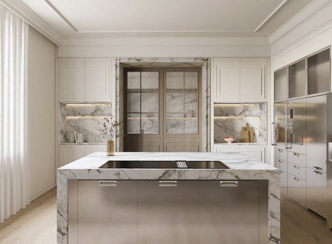 Cucina in stile contemporaneo di 35 di EmmePi Architettura