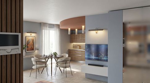 Open Space in stile glamour di 80 di Valeria Home Interior