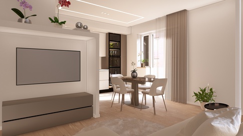 Soggiorno in stile contemporaneo di 24 di Melissa Domenici Architetto