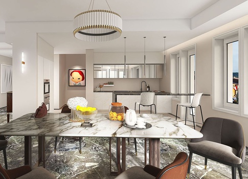 Cucina in stile contemporaneo di 50 di Giulia Grillo Architetto