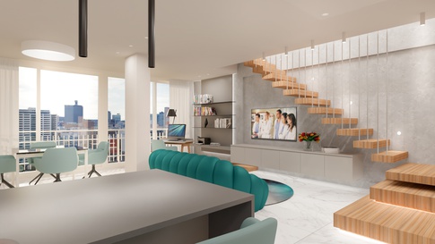 Open Space in stile minimal di 40 di MICHELE VOLPI STUDIO INTERIOR DESIGN