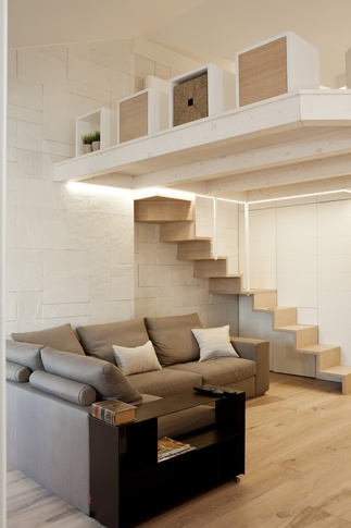Soggiorno in stile contemporaneo di 26 di Elena Vigano' Architetto