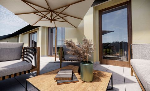 Terrazza in stile moderno di 38 di Studio LABventinove