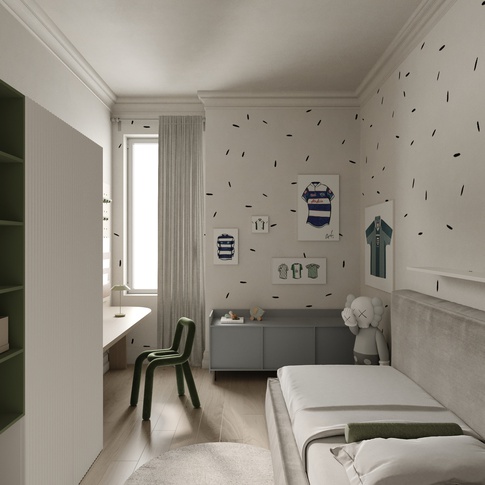 Cameretta Bambini in stile contemporaneo di 30 di Aureainteriors Cameretta Bambini in stile contemporaneo di 30 di Aureainteriors