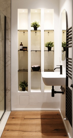 Bagno di Servizio in stile contemporaneo di 4 di kkarchitecture Bagno di Servizio in stile contemporaneo di 4 di kkarchitecture