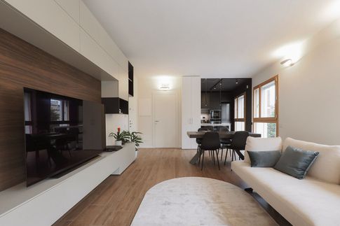 Soggiorno in stile moderno di 30 di Desearq studio - architettura e interior design