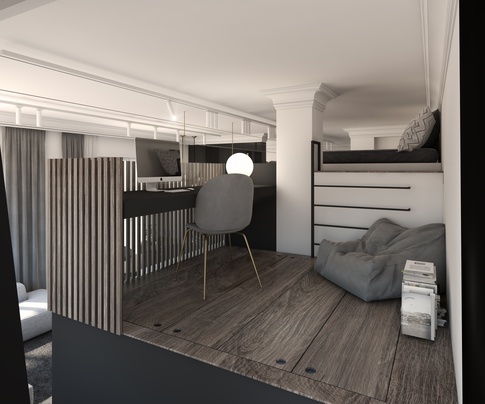 Studio in stile contemporaneo di 4 di kkarchitecture