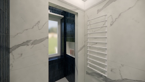 Bagno in stile contemporaneo di 7 di Studio Gaetano Riccardelli