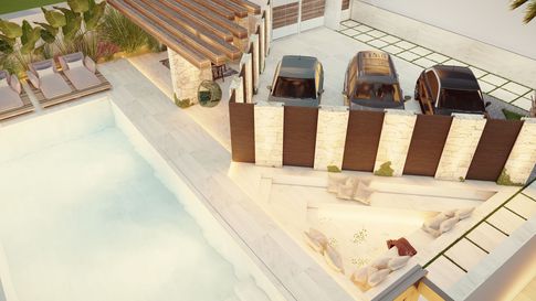 Piscina in stile contemporaneo di 100 di Salvatore Sito Interior Designer