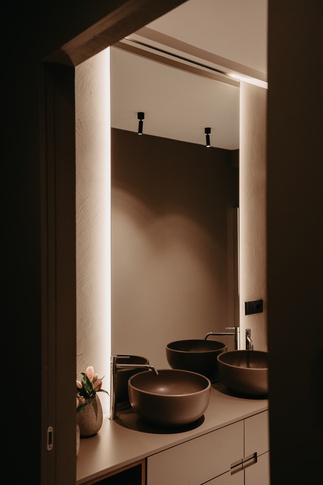 Open Space in stile minimal di 100 di Architetto Michelangelo Todisco