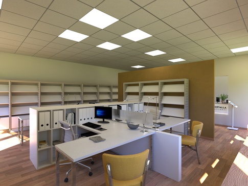 Open Space in stile contemporaneo di 42 di Francesca Boglio Architetto