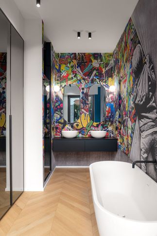 Bagno in stile moderno di 10 di atrestudio