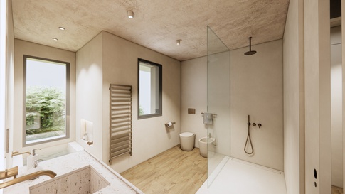 Bagno in stile naturale di 7 di Simona Fogalesi interior designer Bagno in stile naturale di 7 di Simona Fogalesi interior designer