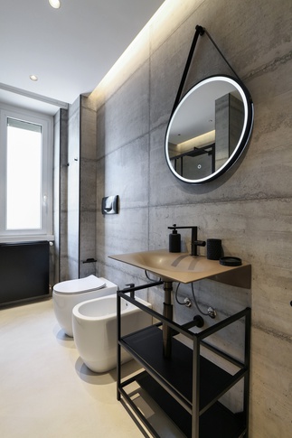 Bagno in stile soft industrial di 8 di Desearq studio - architettura e interior design Bagno in stile soft industrial di 8 di Desearq studio - architettura e interior design