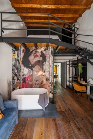 Camera da Letto in stile soft industrial di 25 di Marila Fasulo Architetto