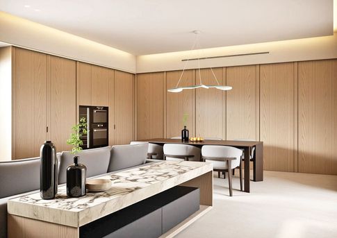 Open Space in stile japandi di 40 di Arcangelo Primato Open Space in stile japandi di 40 di Arcangelo Primato