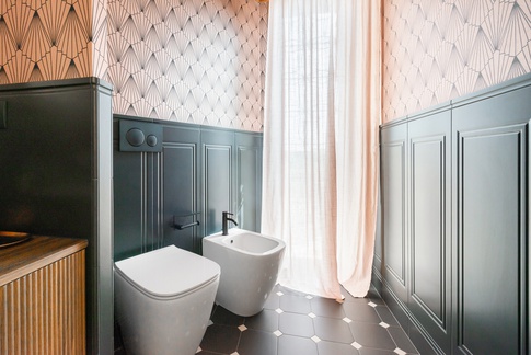 Bagno in stile art deco di 3 di Arch. Luca Caprioli Bagno in stile art deco di 3 di Arch. Luca Caprioli