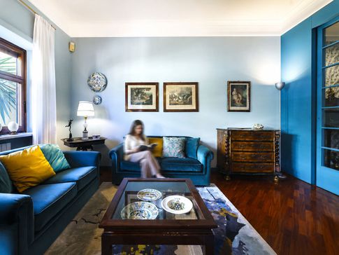 Soggiorno in stile vintage di 30 di Equus Architects