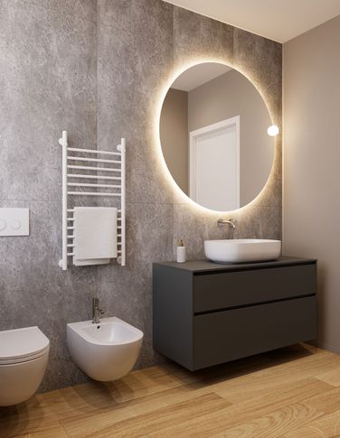 Bagno in stile moderno di 9 di Silvia Aquilani . Design studio