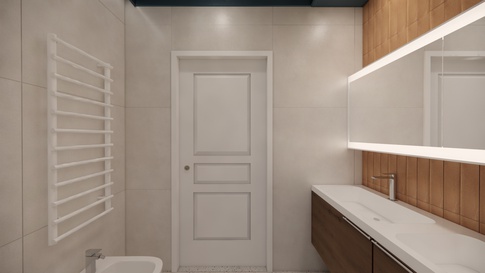 Bagno in stile contemporaneo di 8 di Studio Gaetano Riccardelli