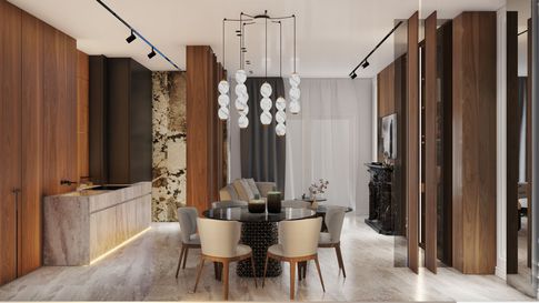 Open Space in stile contemporaneo di 30 di Salvatore Sito Interior Designer