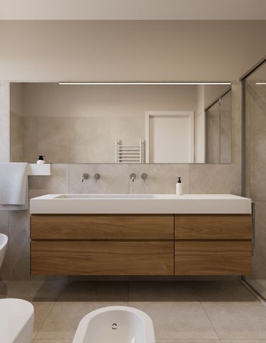 Bagno in stile moderno di 7 di Silvia Aquilani . Design studio