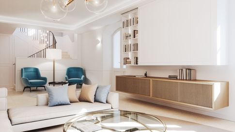 Open Space in stile contemporaneo di 89 di Annalisa Carli Architetto