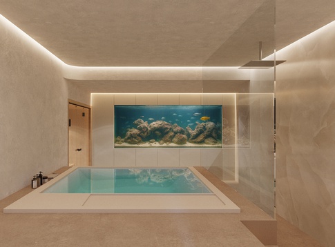 Piscina in stile contemporaneo di 25 di EmmePi Architettura