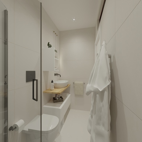 Bagno in stile contemporaneo di 3 di SG Architetti