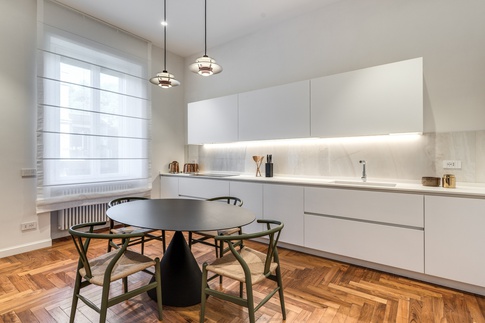 Cucina in stile contemporaneo di 25 di MOB Architects
