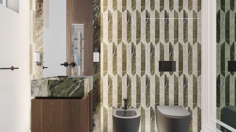 Bagno in stile contemporaneo di 10 di Salvatore Sito Interior Designer