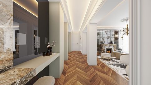 Open Space in stile classico di 25 di Salvatore Sito Interior Designer