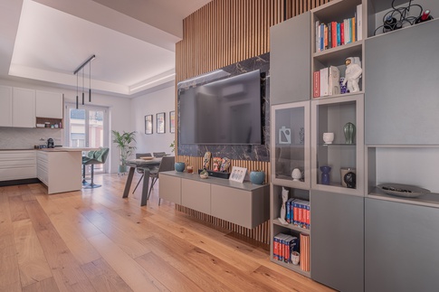 Open Space in stile contemporaneo di 33 di Arch.j Floriana Ferraioli