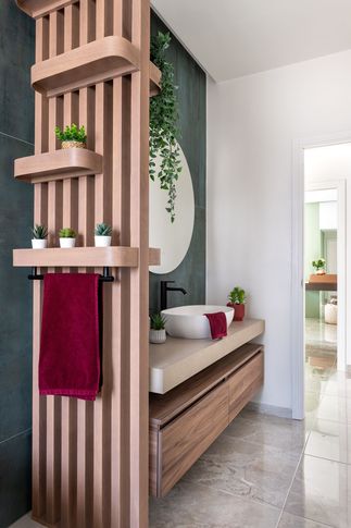 Bagno in stile contemporaneo di 6 di Marila Fasulo Architetto Bagno in stile contemporaneo di 6 di Marila Fasulo Architetto