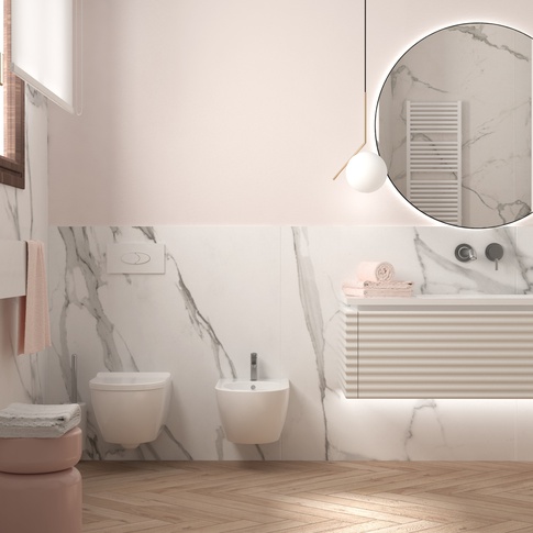 Bagno in stile moderno di 6 di Giulia Grillo Architetto