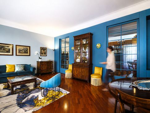 Soggiorno in stile vintage di 30 di Equus Architects