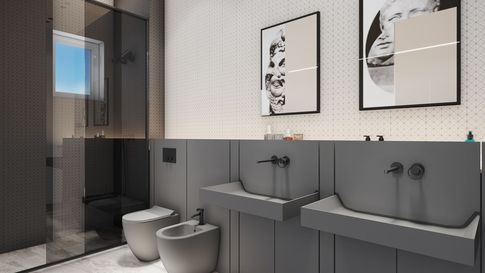 Bagno in stile contemporaneo di 10 di Salvatore Sito Interior Designer
