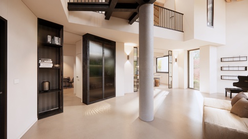 Open Space in stile soft industrial di 60 di Simona Fogalesi interior designer Open Space in stile soft industrial di 60 di Simona Fogalesi interior designer