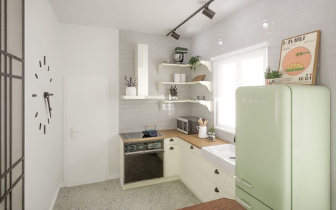 Cucina in stile contemporaneo di 10 di Caterina Scamardella Architetto Cucina in stile contemporaneo di 10 di Caterina Scamardella Architetto