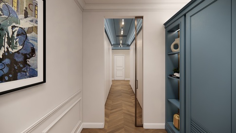 Corridoio in stile contemporaneo di 16 di Studio Gaetano Riccardelli