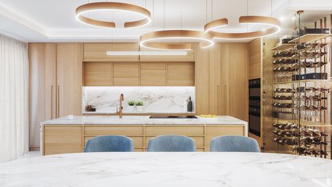 Open Space in stile contemporaneo di 89 di Annalisa Carli Architetto