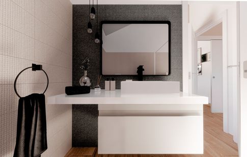 Bagno in stile moderno di 5 di Studio LABventinove